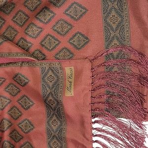 Mark Cross Italian Silk/Wool Scarf